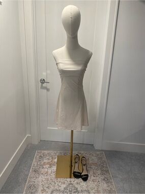 Strapless Cream Mini Dress